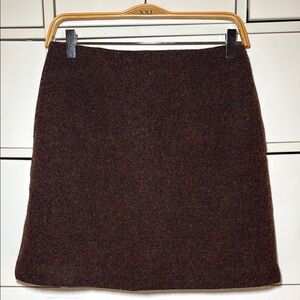Classic Brown Wool Skirt